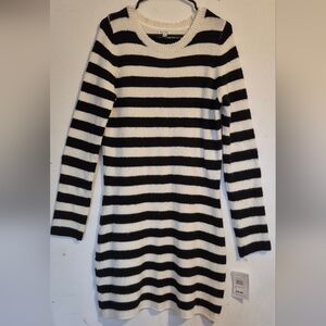 Classic Black and White Striped Women's Sweater